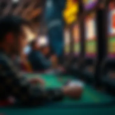 A focused player analyzing video poker strategies