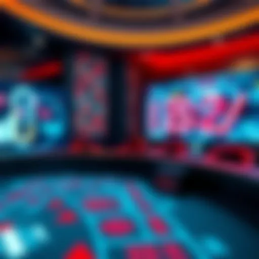 Virtual baccarat table showcasing digital elements